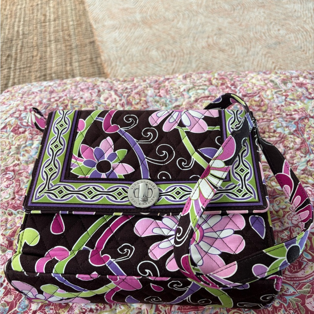 Vera Bradley Pink and Purple Floral Crossbody Bag